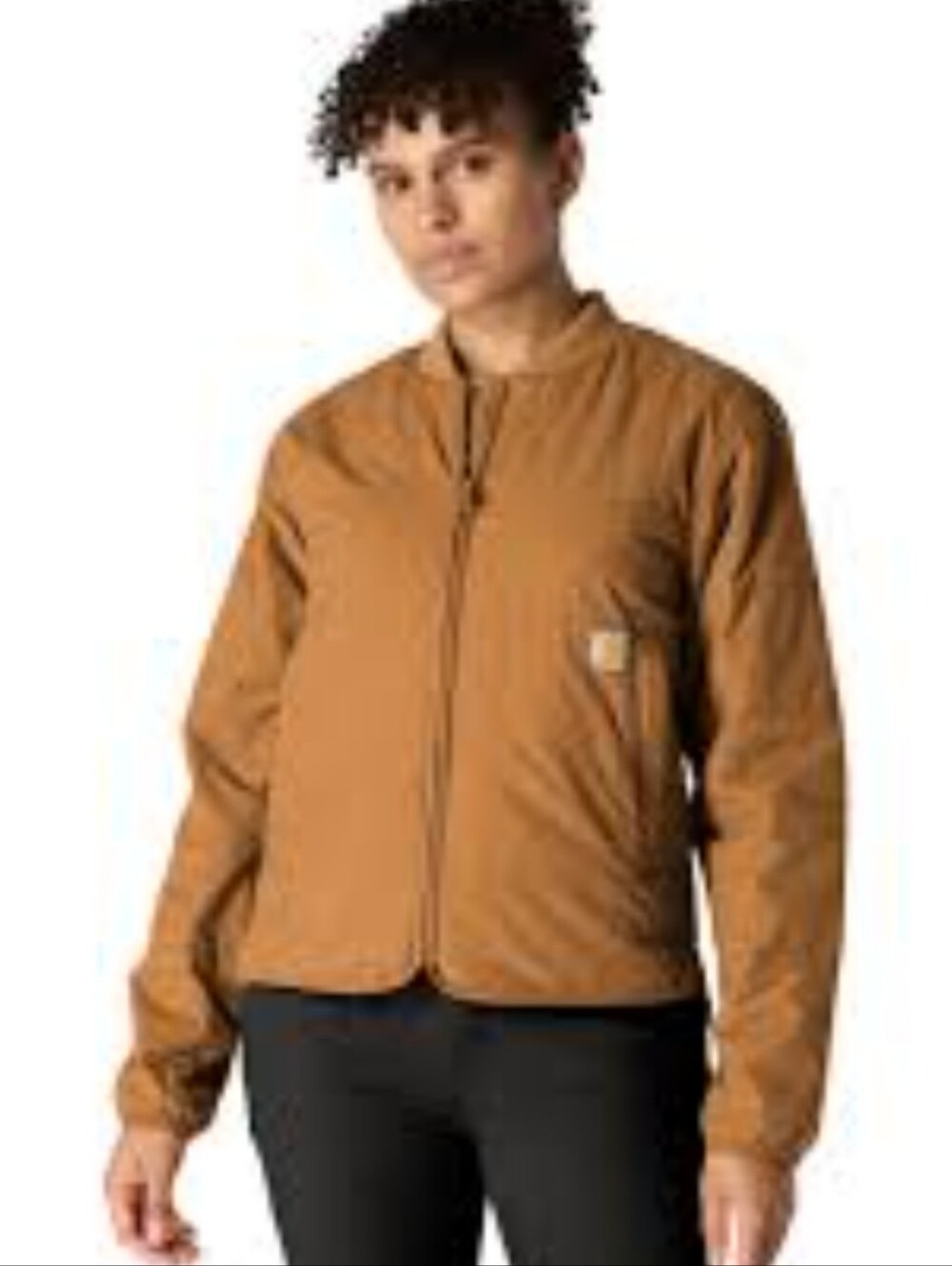 Womens Carhartt Size Medium Camel Fleece Linded Quilted Jacket